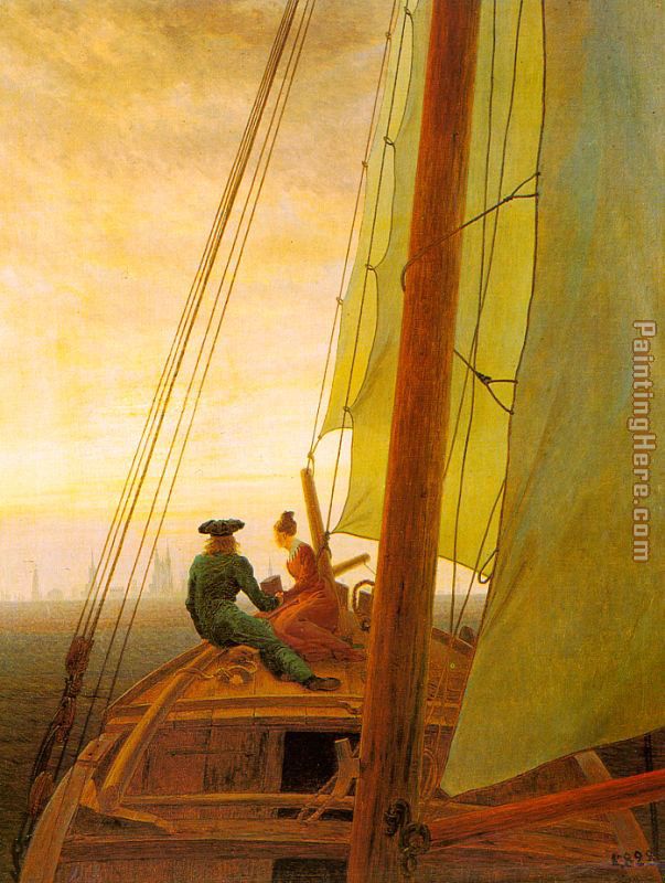 On board a Sailing Ship painting - Caspar David Friedrich On board a Sailing Ship art painting
